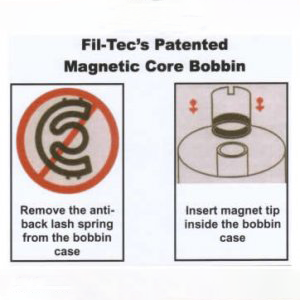 Magna-Glide Embroidery Bobbin P-15-L White